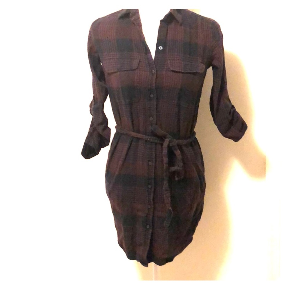Adorable Loft Flannel wrap tie dress / tunic .